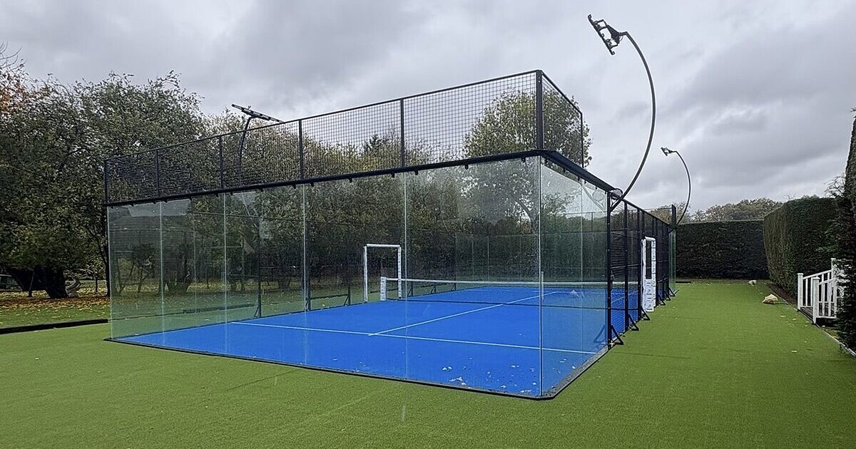 Indoor padel court with players in Limassol, Cyprus